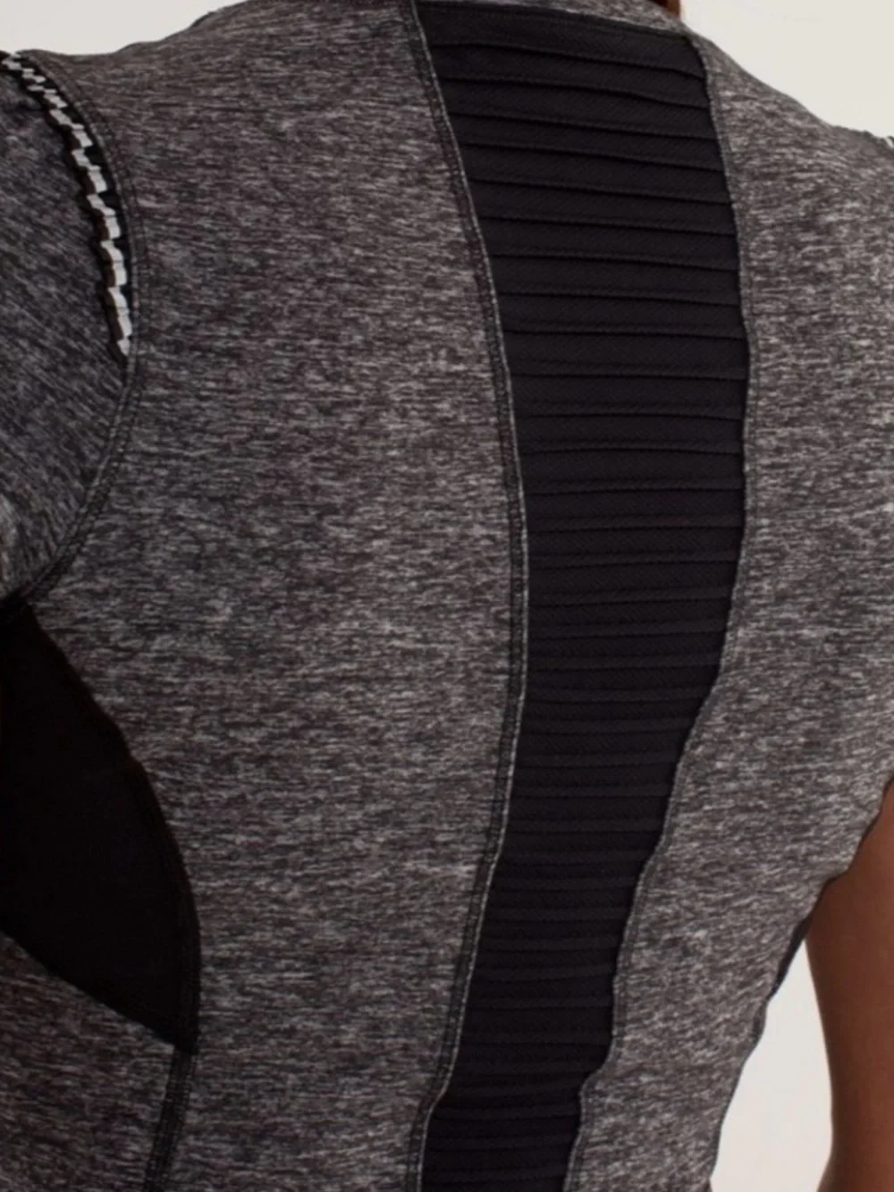 LululemonRun Softly Gray and Black Moisture wicking fabric size small T-shirt.